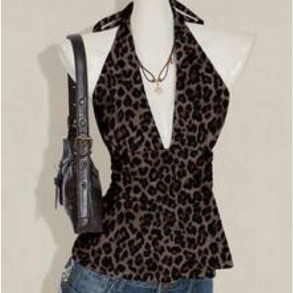 NWT - Leopard Print Halter Top